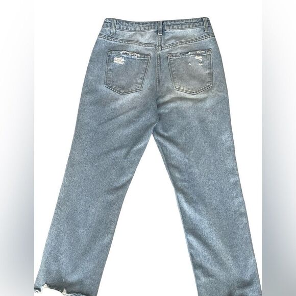 Flying Monkey Distressed straight leg Cotton Denim Jeans - Picture 3 of 8
